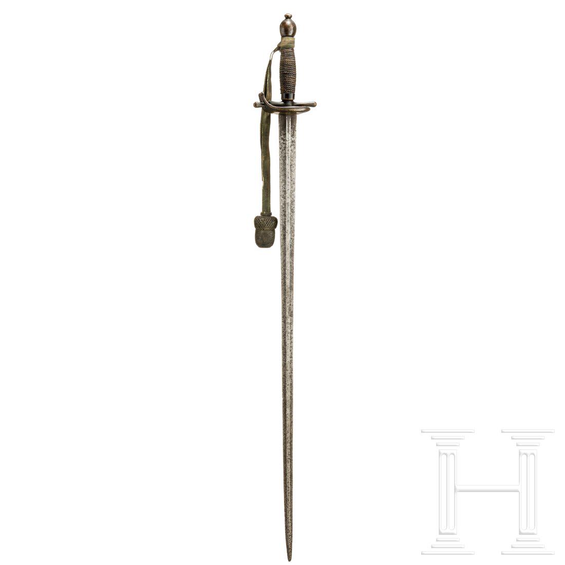 A dagger for cavalry officers, circa 1720: A dagger for cavalry officers, circa 1720KrÃ¤ftige, gerade Stichklinge (narbig, etwas schartig) mit abgeflachtem Mittelgrat, oben beidseitig geÃ¤tzt (schwach erkennbar). KrÃ¤ftiges, mehrteiliges