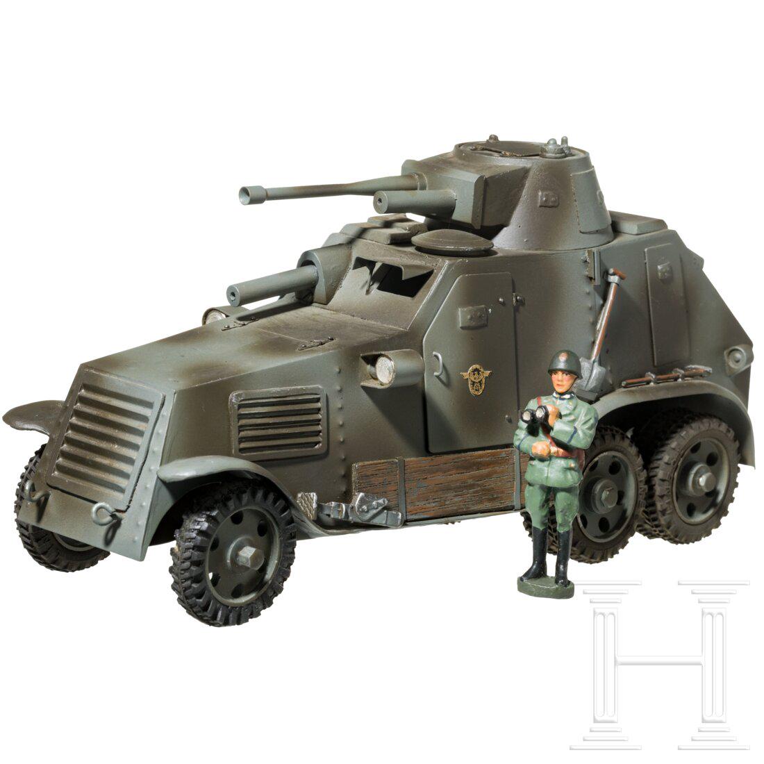 A Meba-Mebanol Dutch Landsverk 181 or PAW M-36 Armored Car: A Meba-Mebanol Dutch Landsverk 181 or PAW M-36 Armored CarMeba-Mebanol, MetallausfÃ¼hrung, 90er Jahre, 7 cm-Serie. Ein Landsverk 181 bzw. PAW M-36 Panzerwagen, Messing-Ausstellungsmodell bzw. aus de