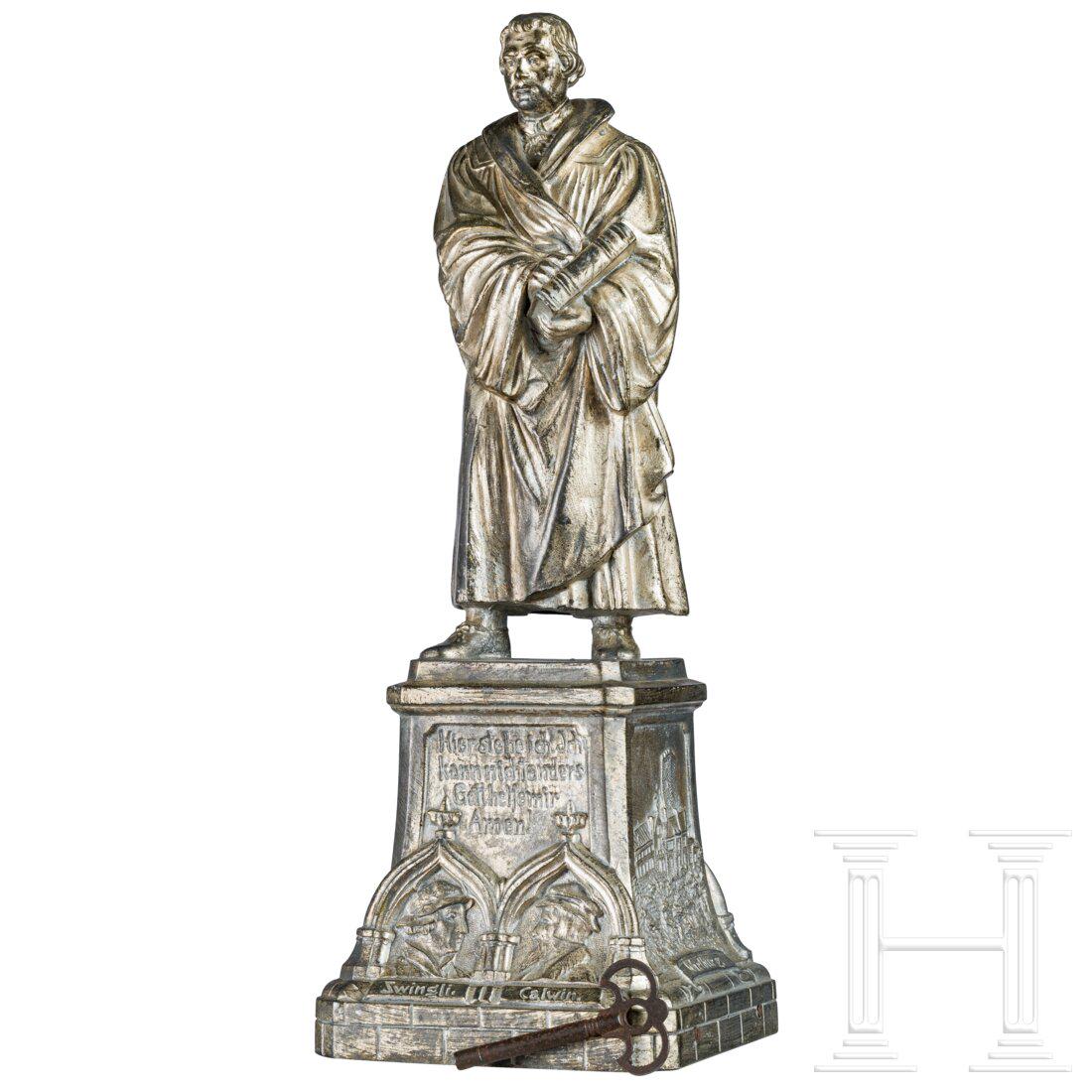 A German statue of Martin Luther with a music box, late 19th century (1 of 5)