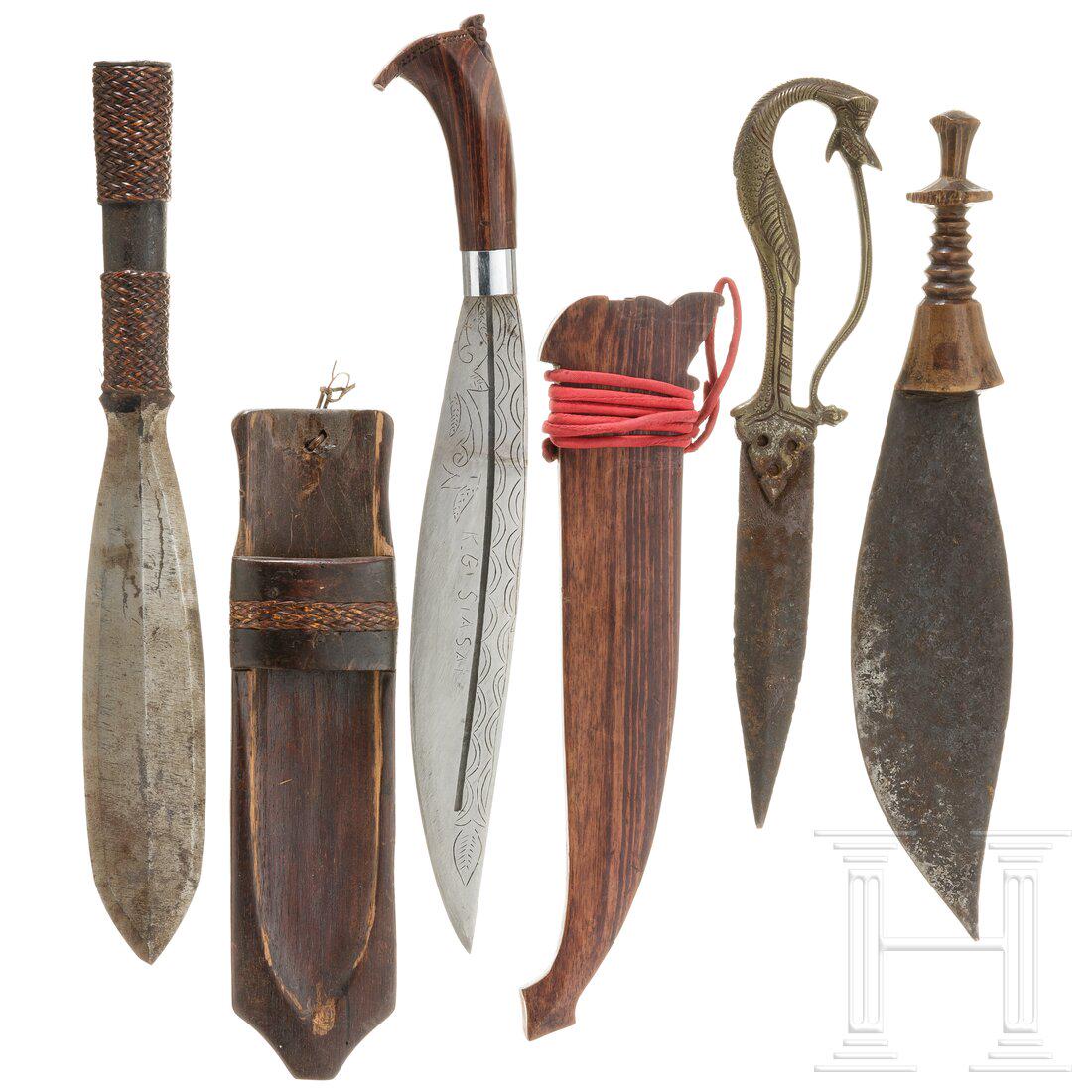 Four Asian and African knives, circa 1900 and later (1 of 4)