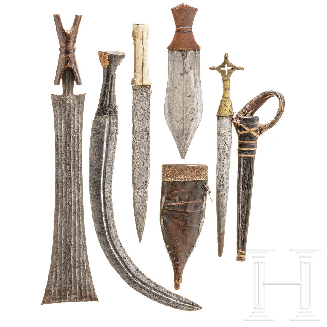 Five African knives, circa 1900 (1 of 3)