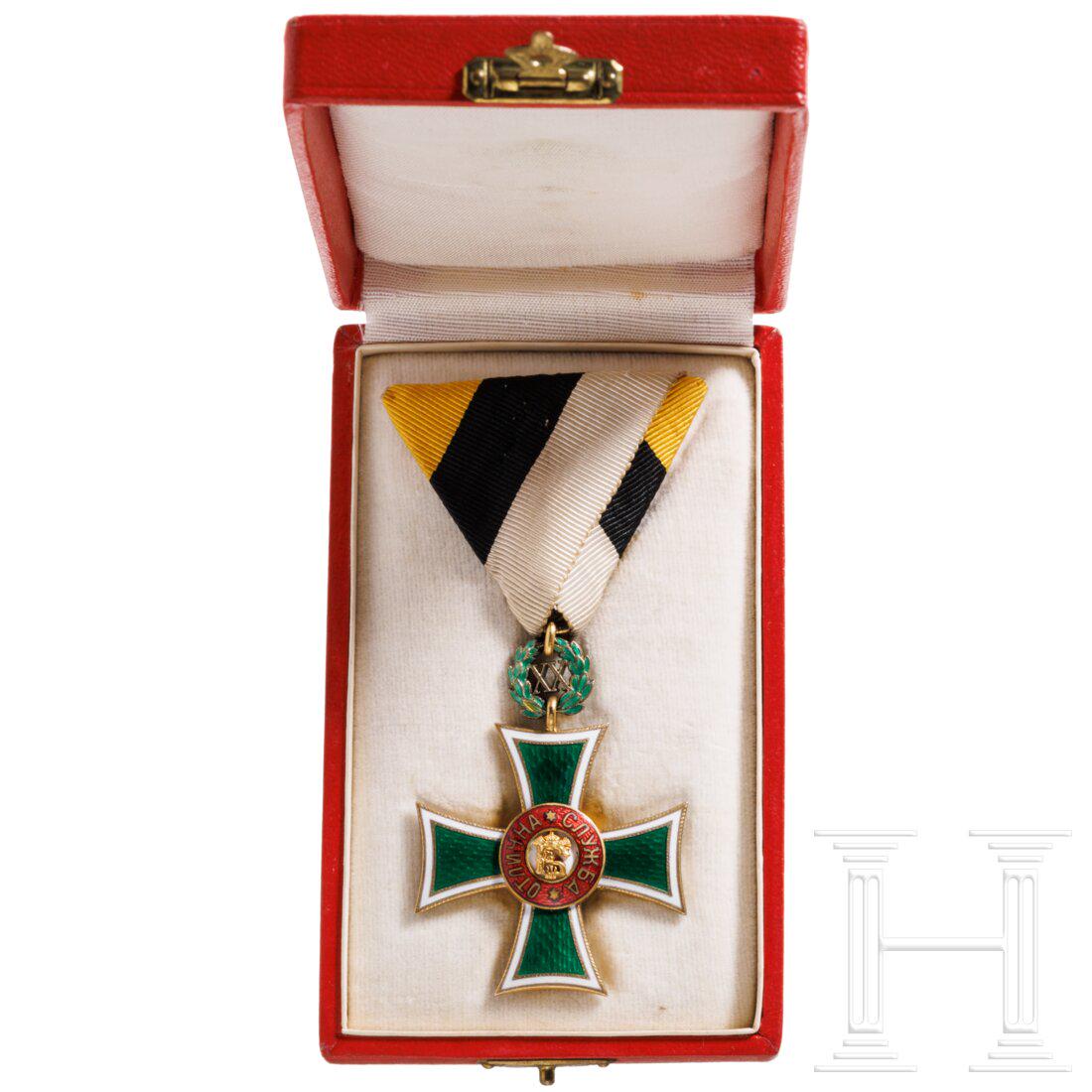 Long Service Cross for Officers, Type Boris III. (1 of 7)