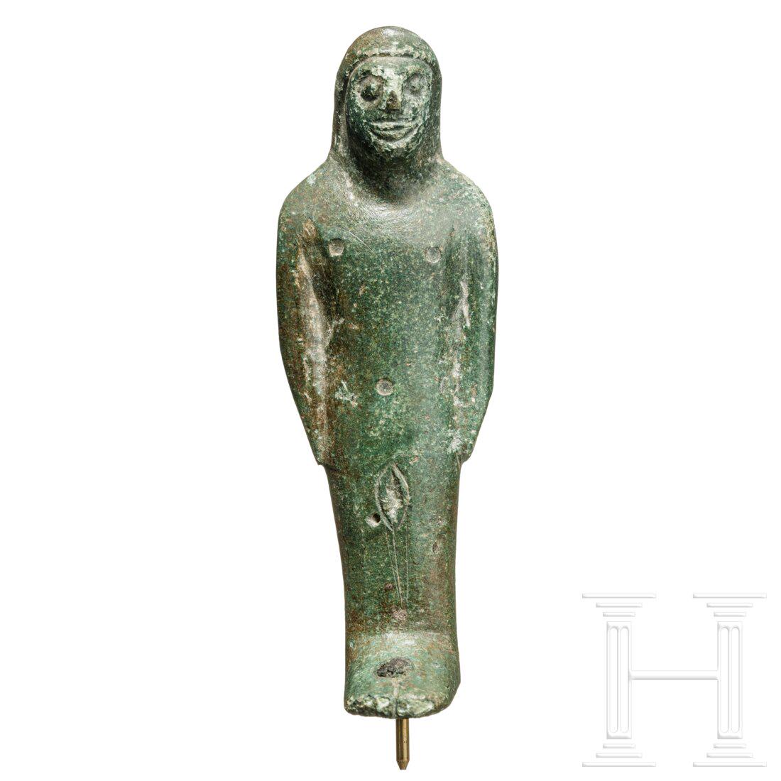 An Etruscan bronze kore, 5th century B.C. (1 of 5)
