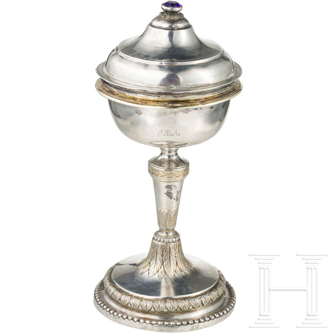 A partially silver chalice (ciborium), 19th century (1 of 5)