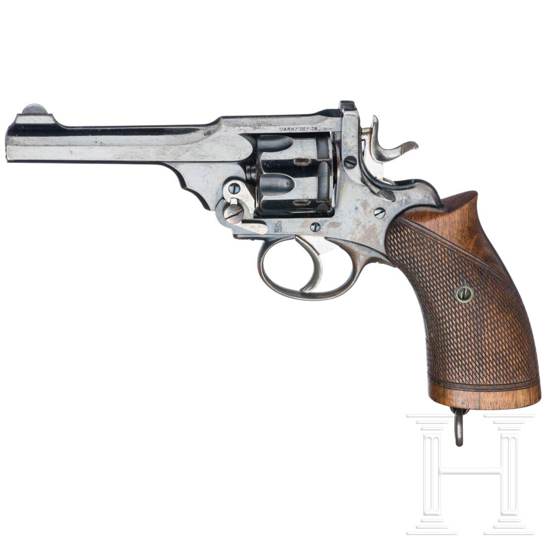 Webley Mark III .38 Pocket: Webley Mark III .38 PocketCal. .38S&W, SN. 16521, nummerngleich. Blanker Kipplauf, LÃ¤nge 4". SechsschÃ¼ssig. Beschuss. Standardbeschriftung. Rechts am Rahmen groÃŸ inventarisiert "C 84". Origin