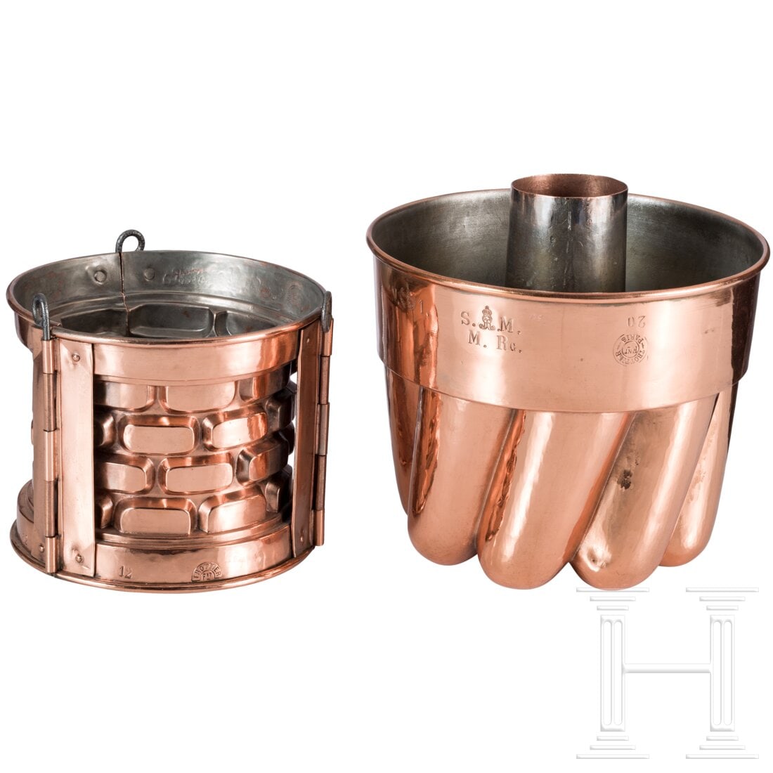 Two copper moulds, Marienburg Castle, mid-19th century (1 of 3)