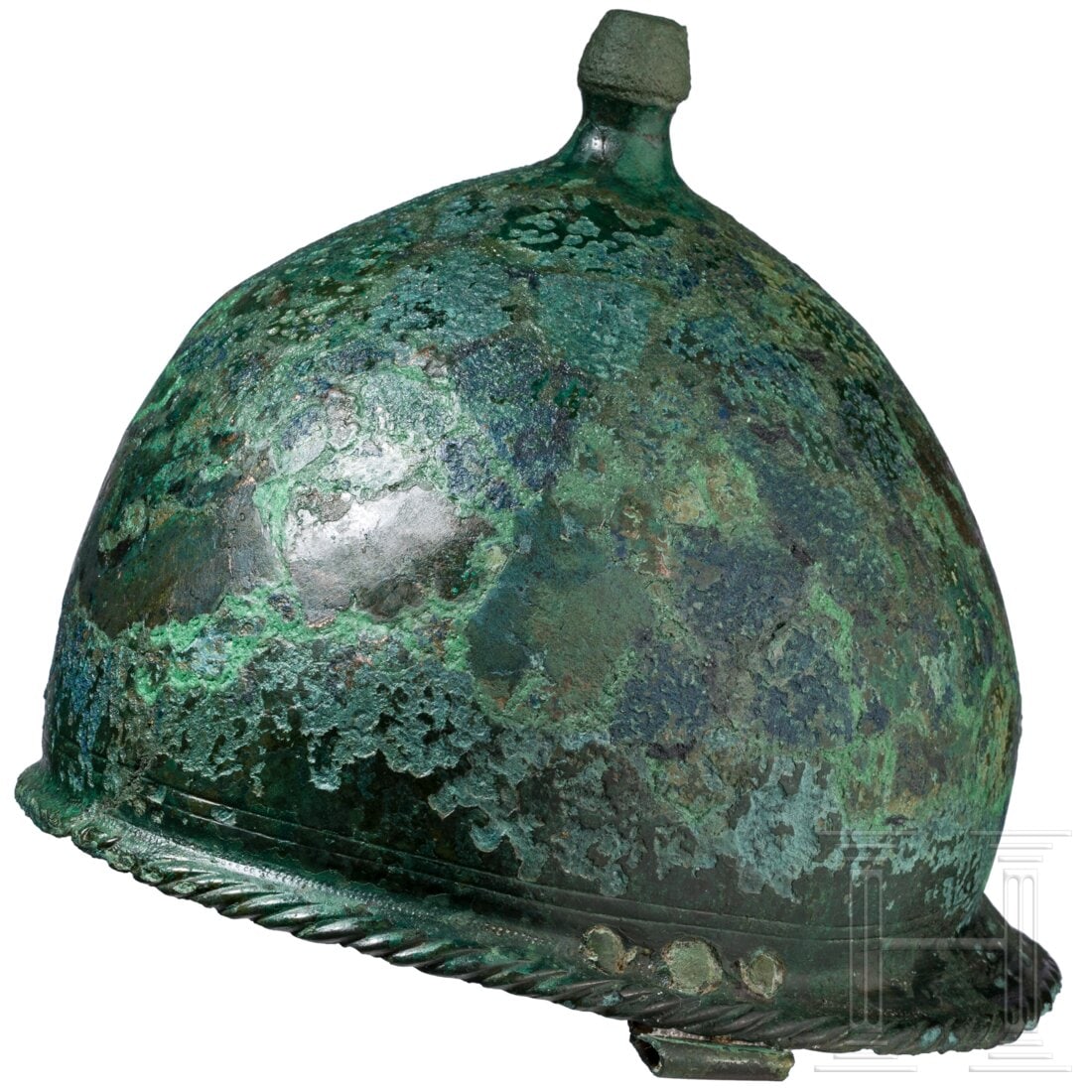 A Roman bronze helmet of the Montefortino type, 2nd century B.C. (1 of 8)