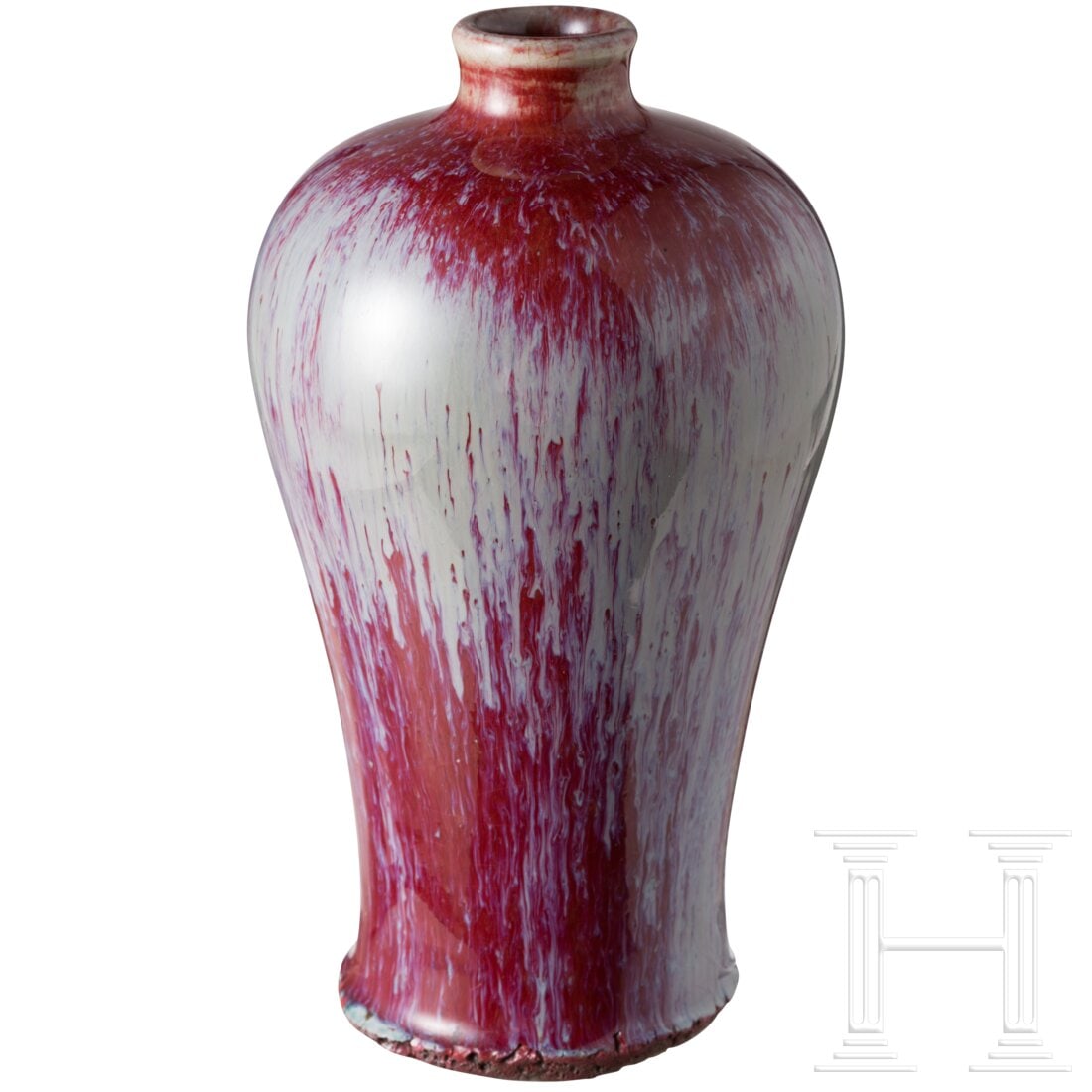 A small Chinese flambé-glazed Meiping vase, 18th/19th century (1 of 10)