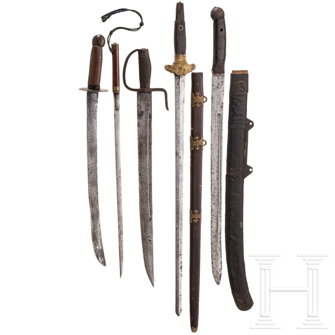 A small collection of Chinese edged weapons, circa 1900 (1 of 4)