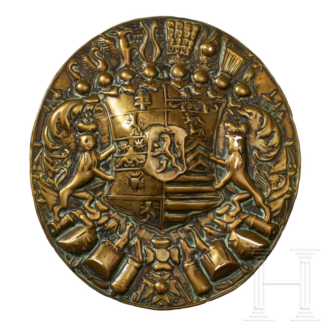 A Hessian Cartridge Box Plate, Louis IX (1719 - 1790), Landgrave of Hesse-Darmstadt (1 of 2)