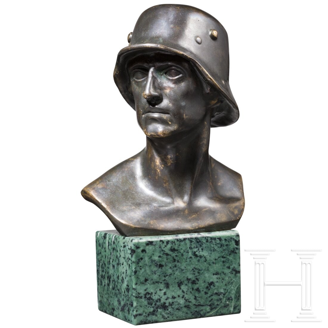 Fritz P. Zimmer - a bust of a soldier, circa 1917 (1 of 4)