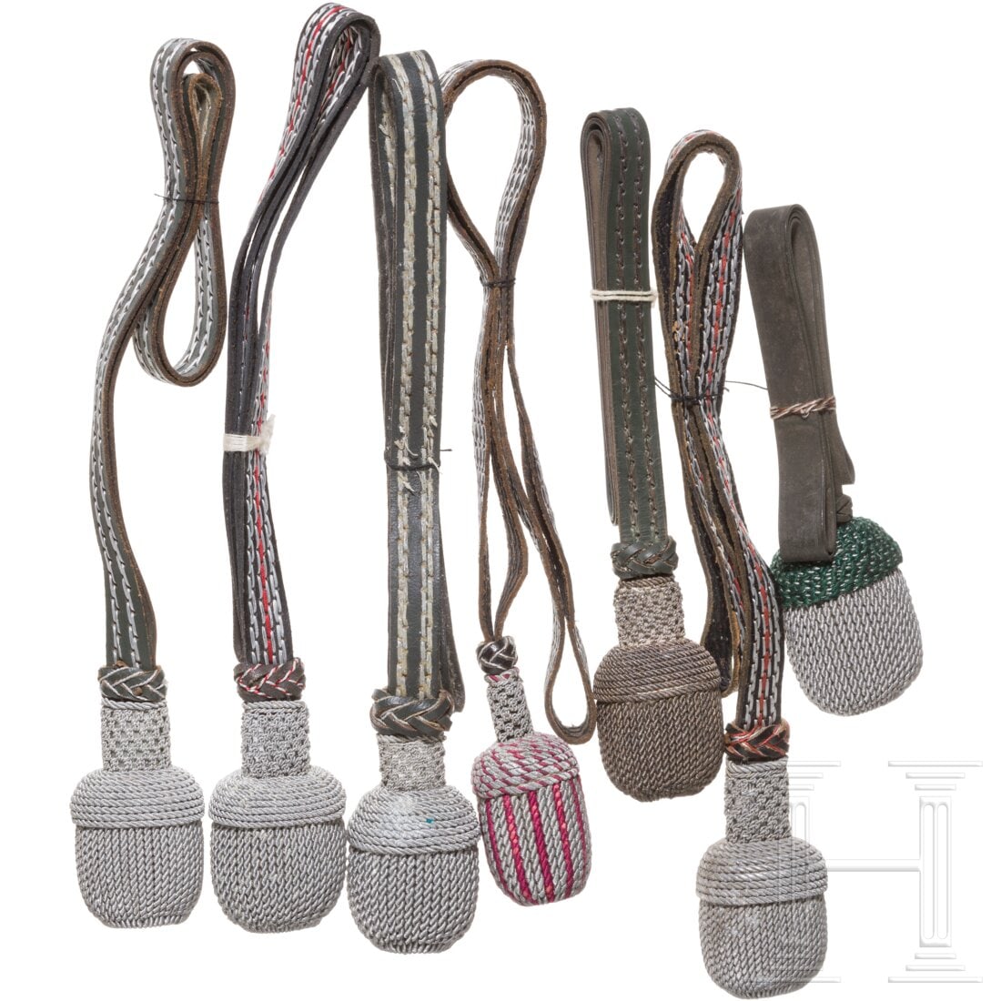 Seven army/police portepees (1 of 2)