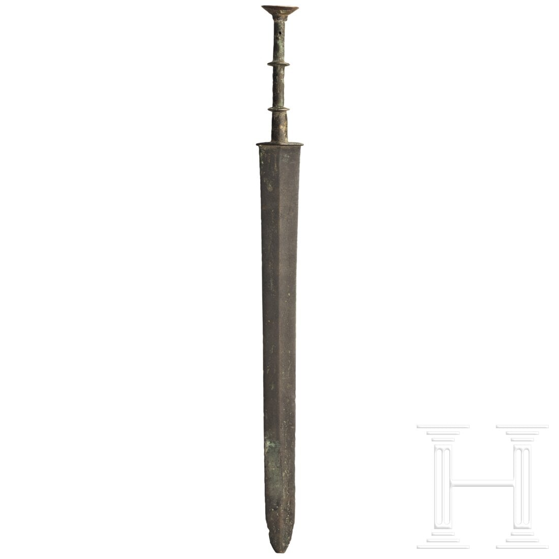 A Chinese bronze sword, Eastern Zhou, 5th - 3rd century B.C. (1 of 2)
