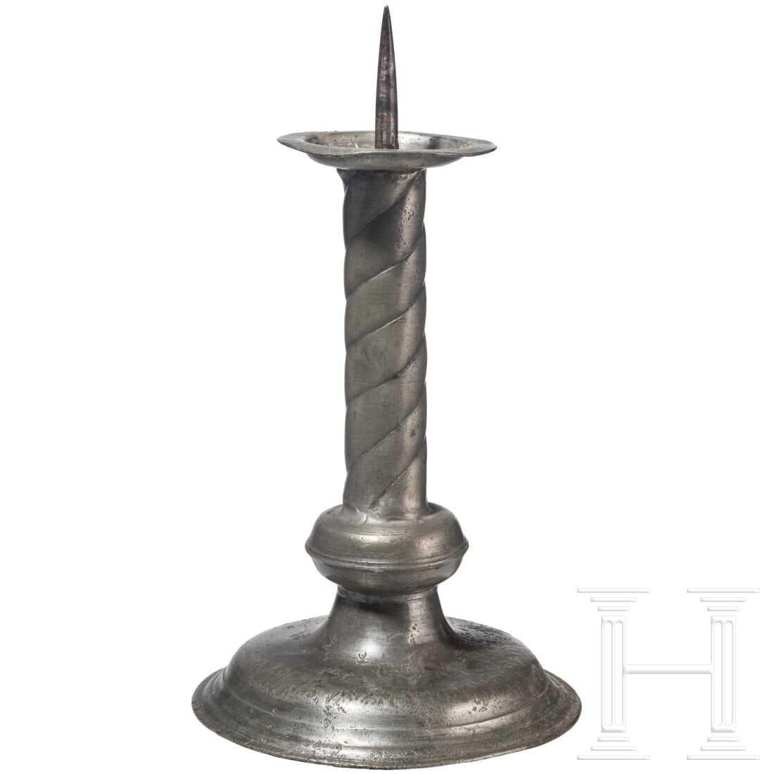 A German pewter pricket candlestick, circa 1700 (1 of 2)