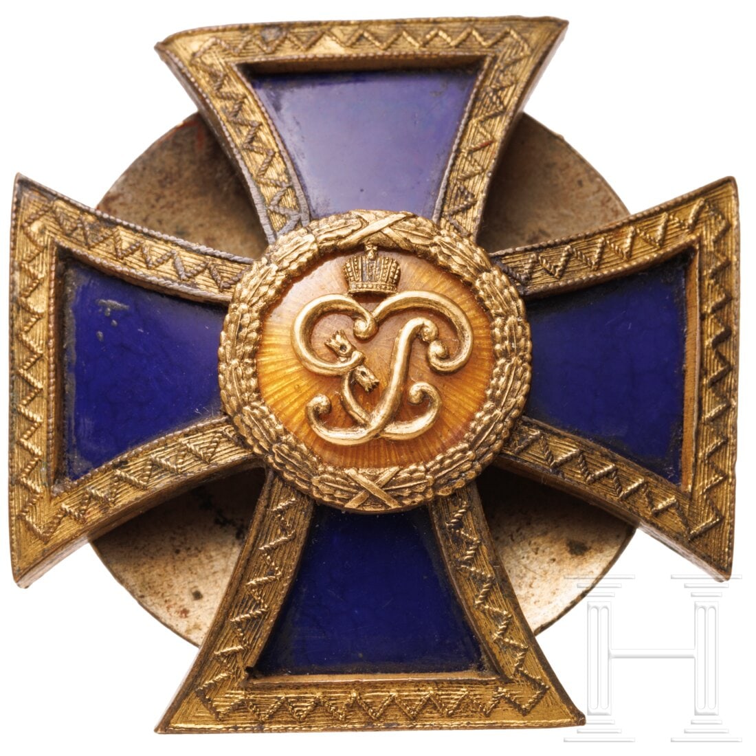 A Russian badge of the 4th Mariupol Hussar Regiment, circa 1910 (1 of 2)