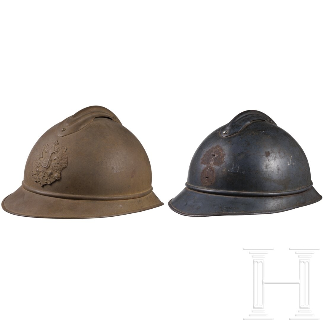 A Russian and a French steel helmet Adrian of the infantry, World War I (1 of 7)