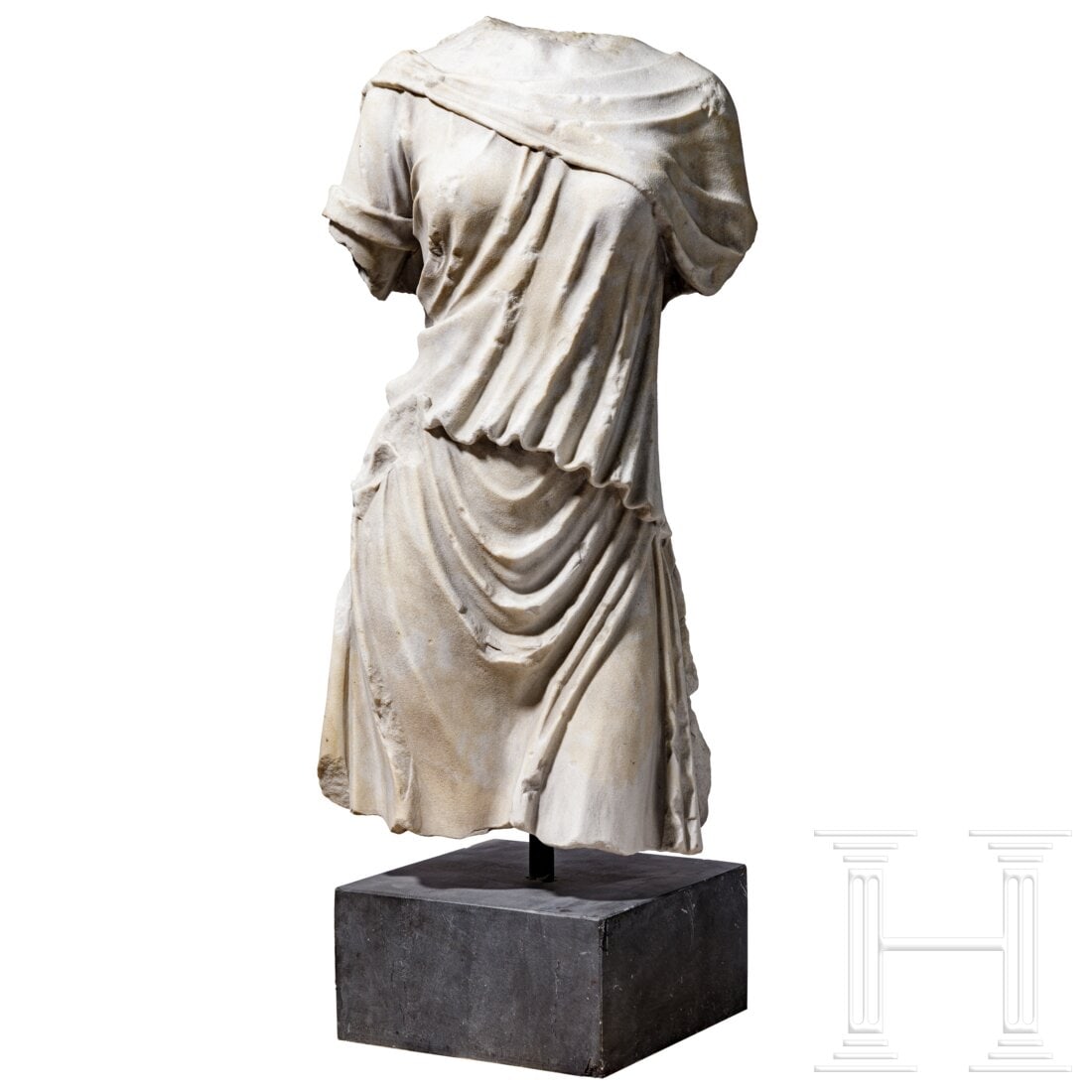 A Neoclassicistic marble torso modeled on an antique Artemis statue, circa 1800 - early 19th century (1 of 7)