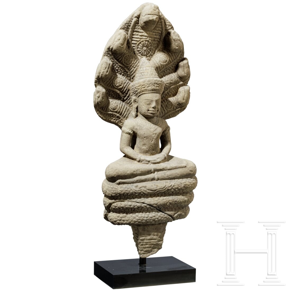 A sandstone Buddha Nagaraja, Khmer, Angkor Wat style, 11th -12th century (1 of 8)
