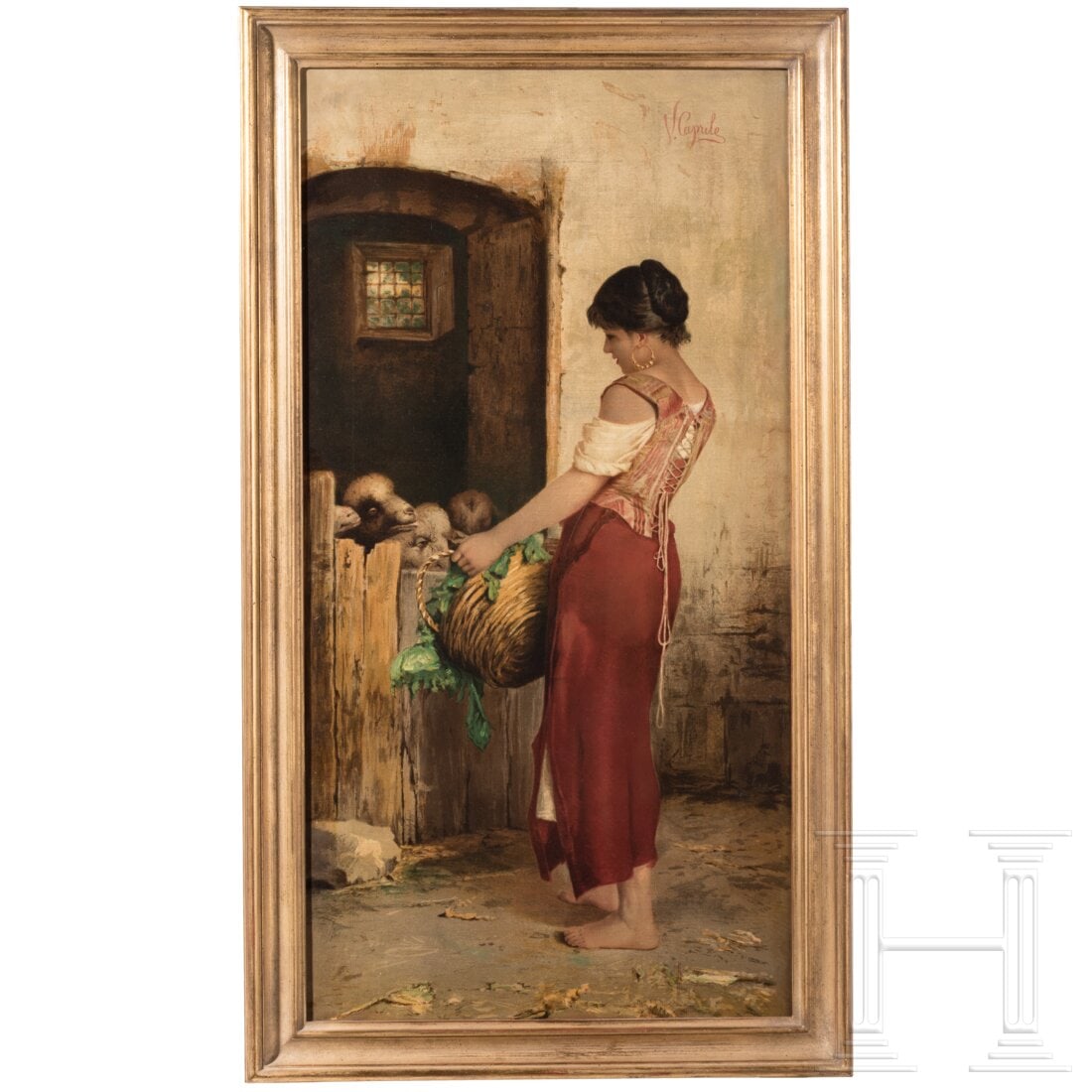 Vincenzo Caprile (1856 - 1936) - "Sicilian Girl", Italian, circa 1900 (1 of 4)