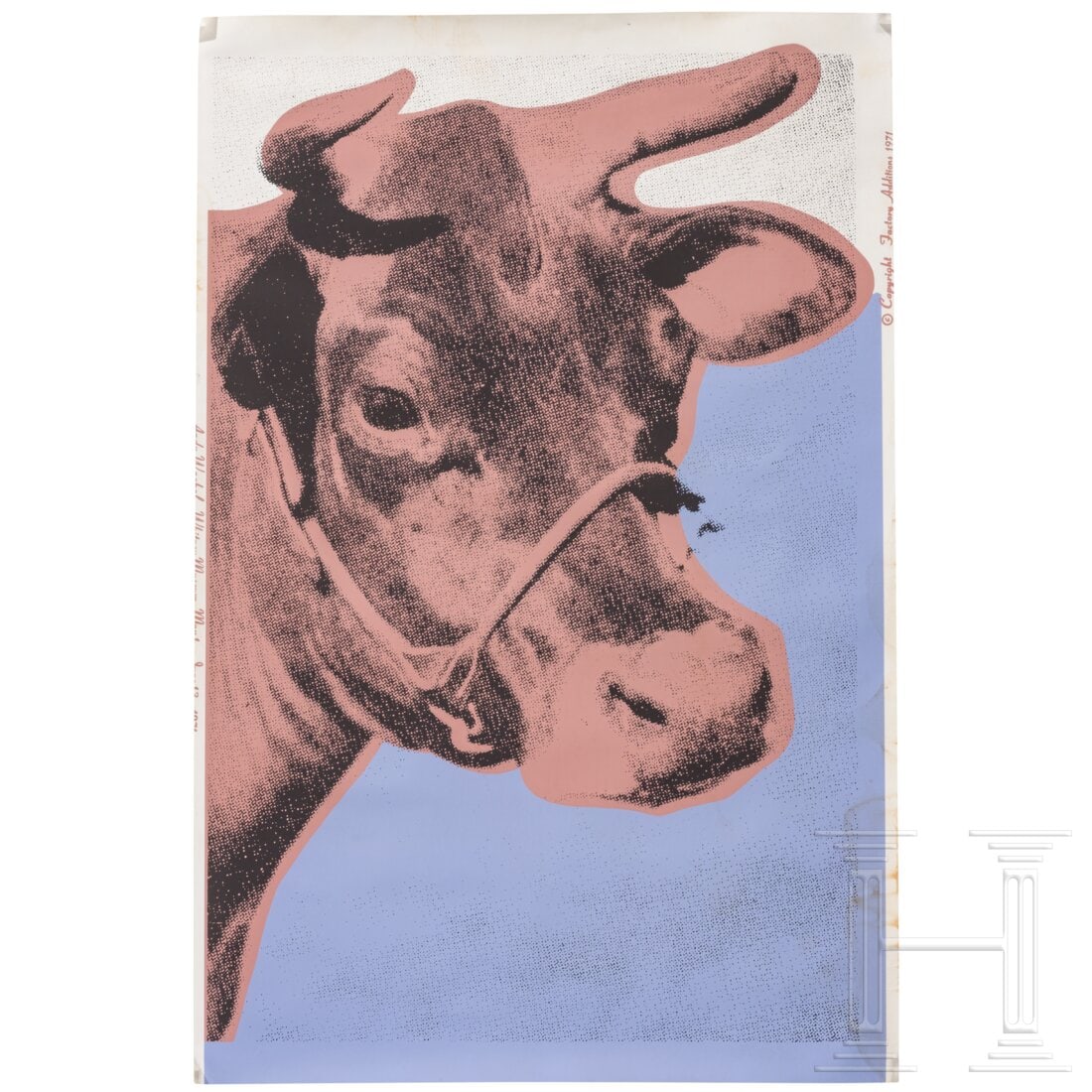 A museum poster "Cow" after Andy Warhol, Whitney Museum New York, probably 1971 (1 of 1)