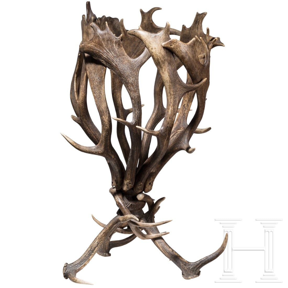 A German newspaper rack made of antlers, circa 1880 (1 of 2)