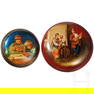 Two Russian papier mâché and lacquer boxes, Danilovo, Nikolai Lukutin factory, 1882 - 1896