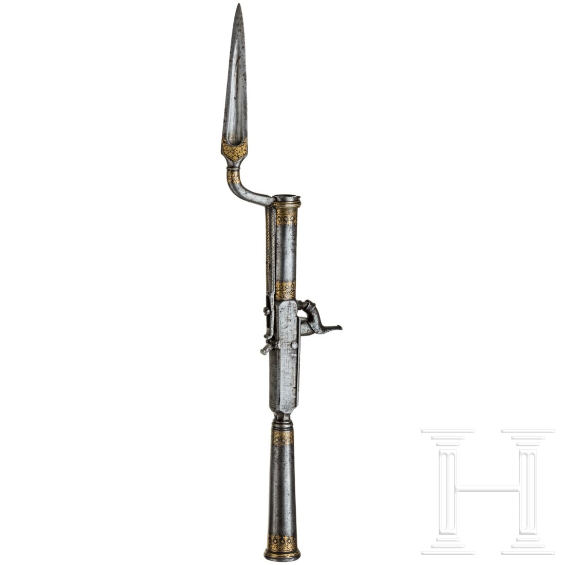 A gold damascened head of an Indian shooting spear, mid-19th century (1 of 9)