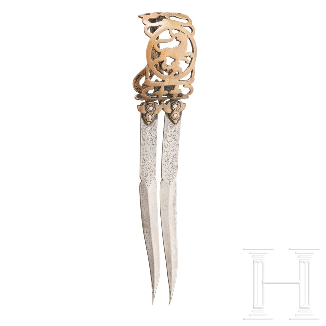 An Indian bichwa with double blade, circa 1900 (1 of 4)