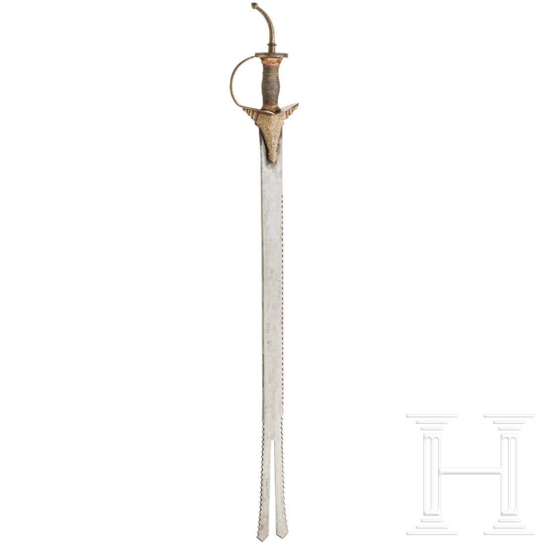 An Indian khanda with serrated "Zulfikar" blade, 19th century (1 of 5)