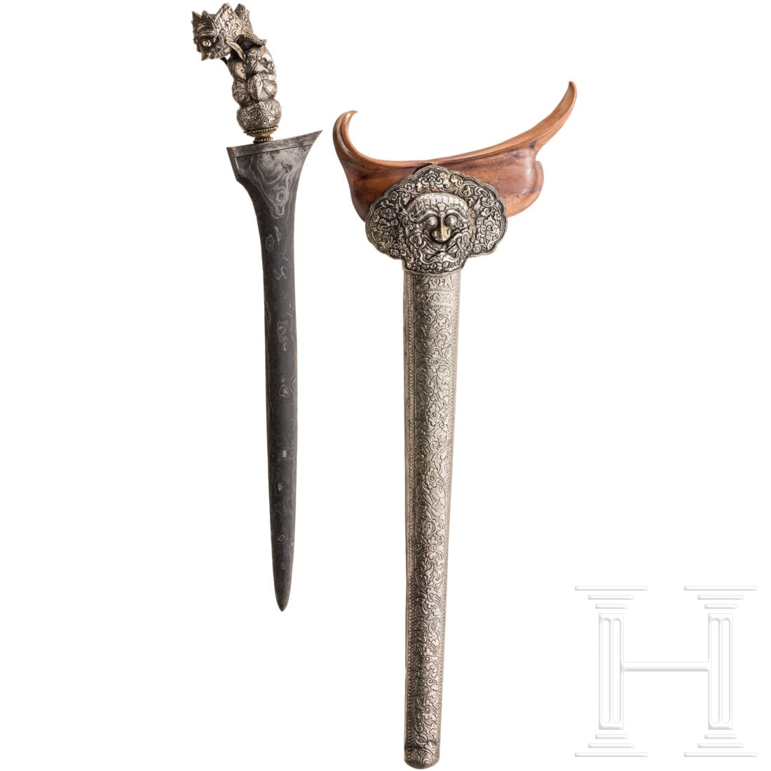 A silver-mounted keris, Sumatra, circa 1900 (1 of 7)