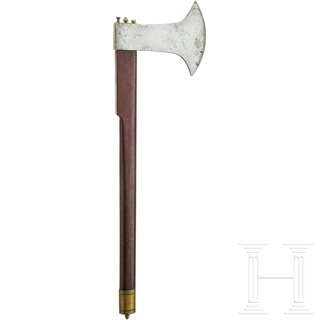 A large sapper's parade axe, probably French, 19th century (1 of 4)