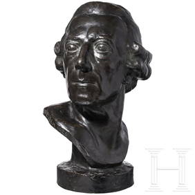 Heinrich Dietzsch (1882 - 1956) - a life-size bronze bust of Frederick the Great, dated 1926 (1 of 6)