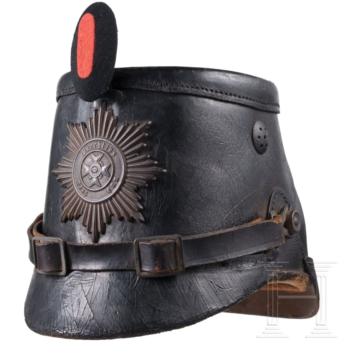 A shako M 1895 for members of the Jaeger, dated 1917 (1 of 4)