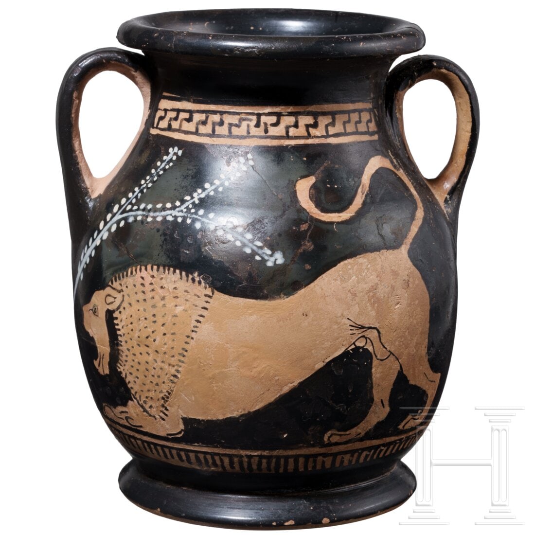 An attic pelike with depiction of two lions, mid-5th century B.C. (1 of 5)