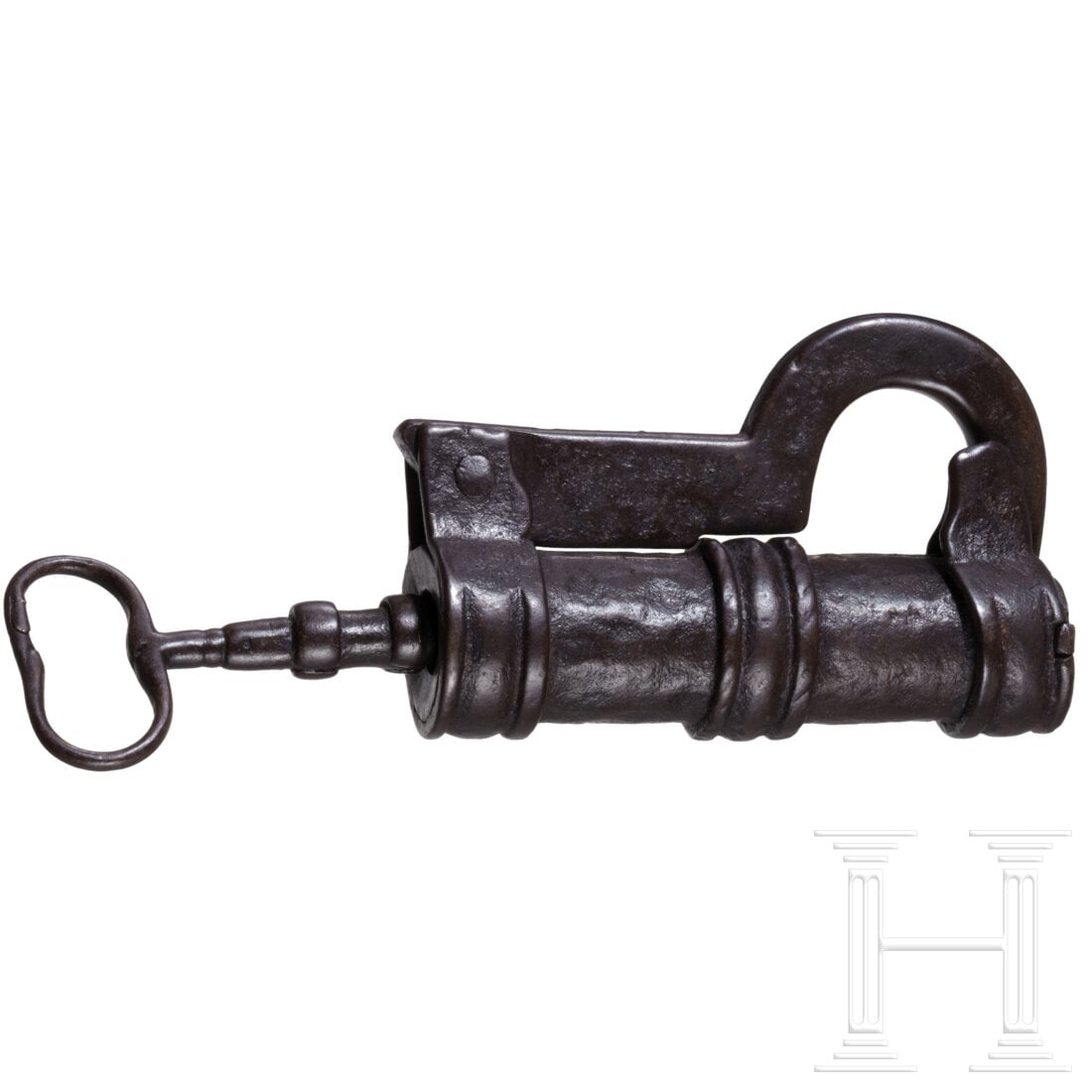 A German iron padlock, 17th/18th century (1 of 3)