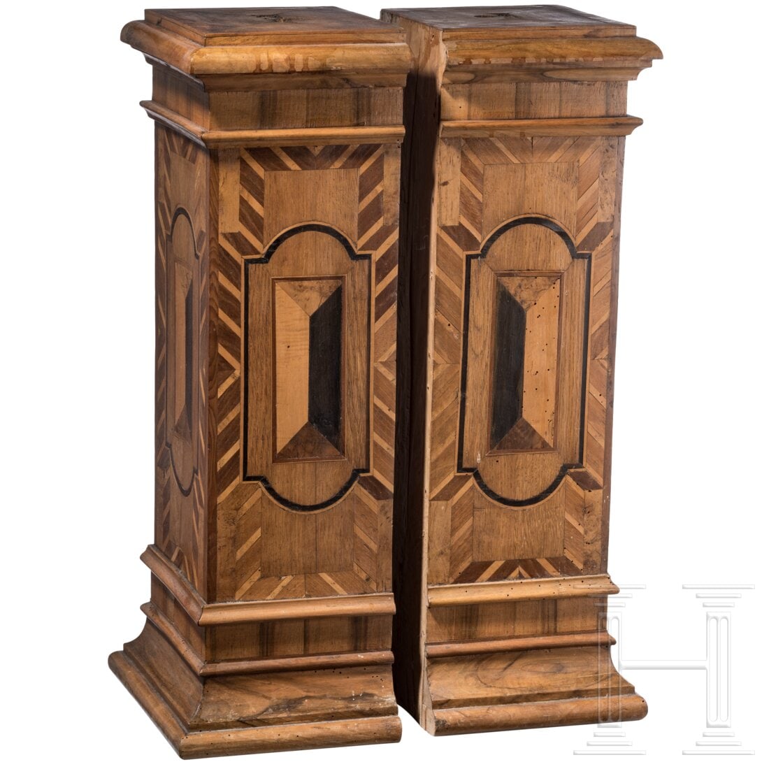 A pair of South German wooden pedestals, circa 1720 (1 of 3)