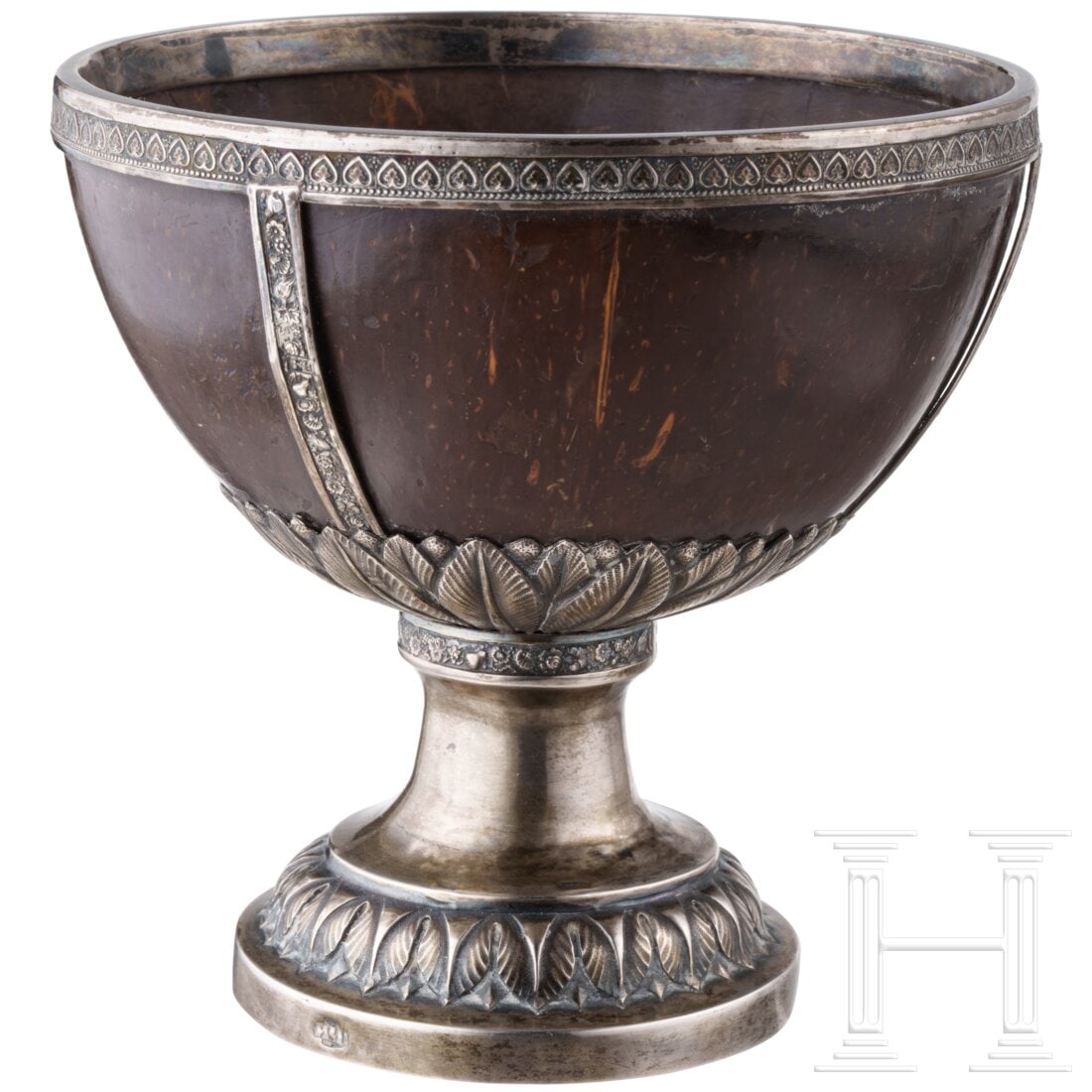 A Russian silver-mounted coconut-goblet, Moscow, 1834 (1 of 7)