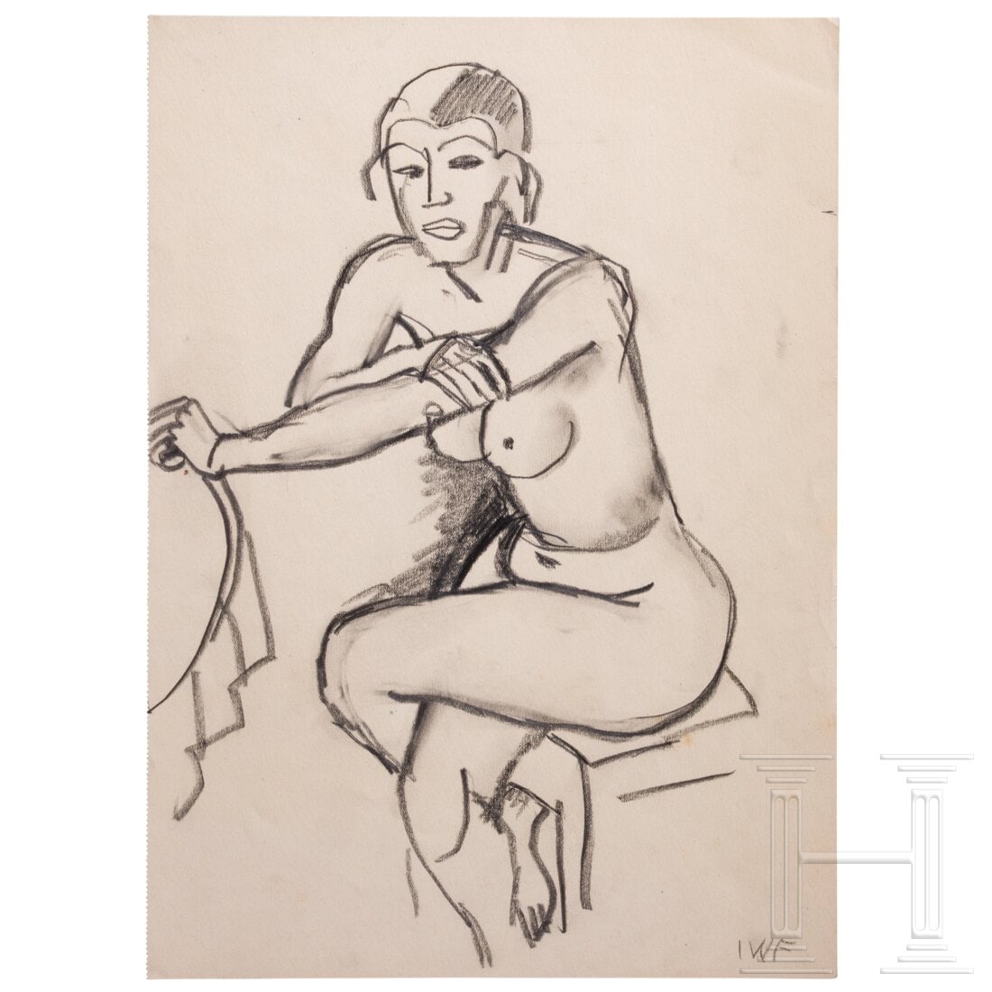 Jacob Wilhelm Fehrle (1884 - 1974), two German nudes, 20th century (1 of 2)