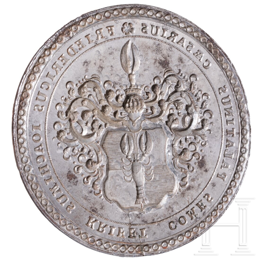 A German seal stamp of Count Palatine Friedrich Joachim Krifft von Krifftenstein, circa 1700 (1 of 3)
