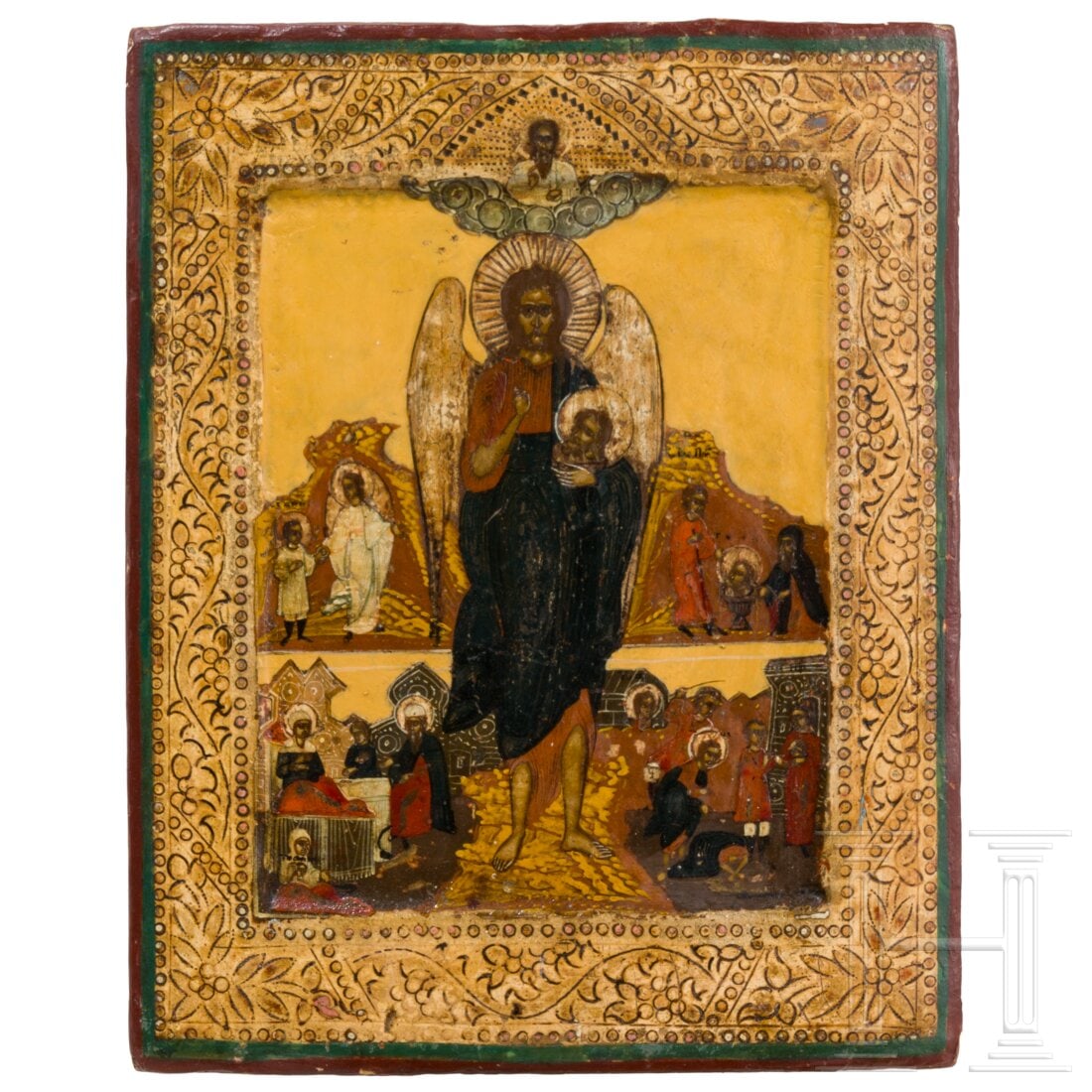 A small icon showing Saint John in the desert, Russia, circa 1900 (1 of 2)