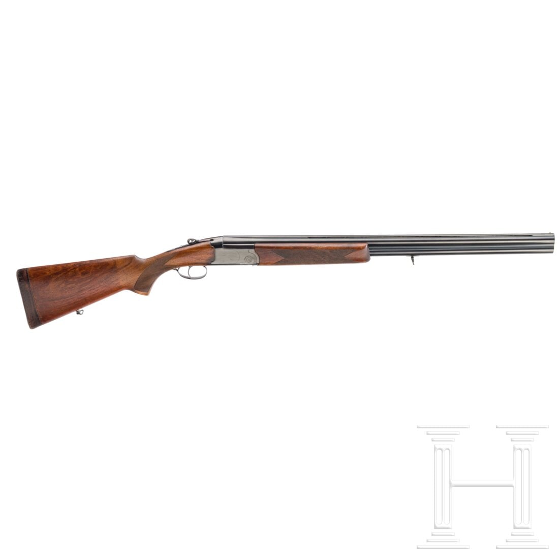 A Rottweil over/under shotgun: A Rottweil over/under shotgunCal. 12/70, SN. 21866, gültiger italienischer Beschuss 1970. Laufseelen einmal blank und einmal fast blank, Länge 71 cm. Laufbündel mit gerader, 9,5 mm breiter, doppelt