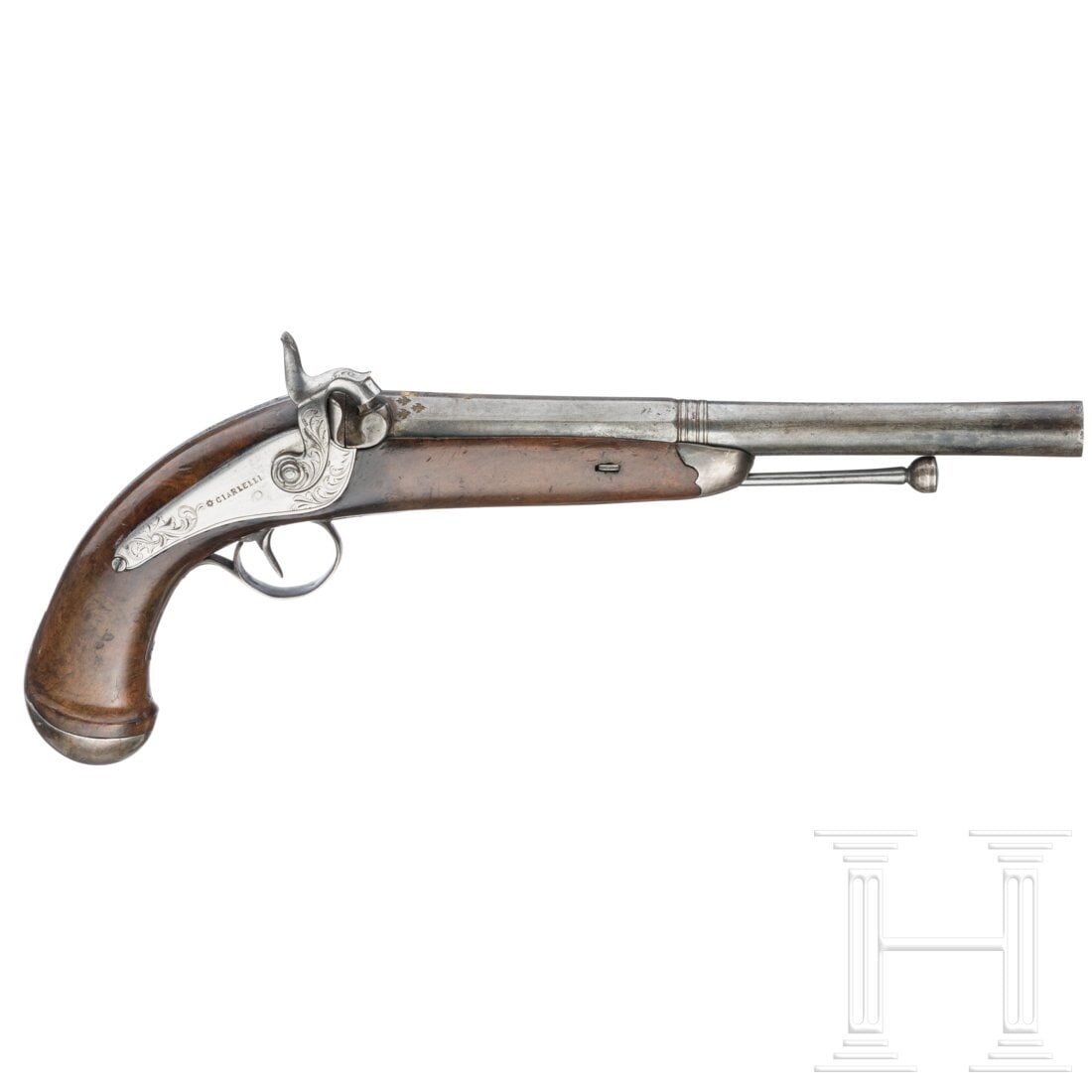 A pair of officer's percussion pistols, Naples, circa 1850 (1 of 6)