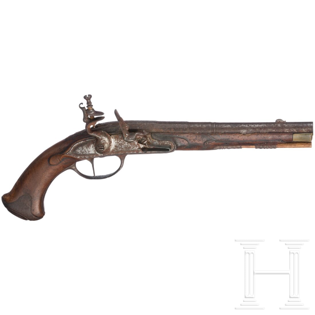 A flintlock pistol by Frans Delahaye, Maastricht, circa 1710 and later (1 of 4)