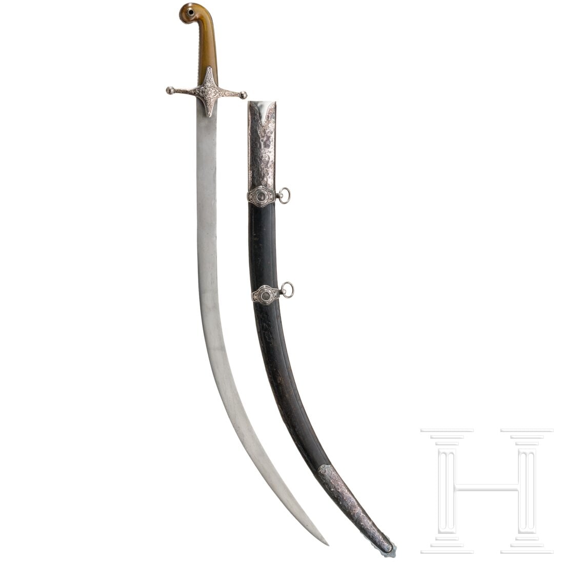 A silver-mounted Ottoman Shamshir, ca. 1840/50 (1 of 6)