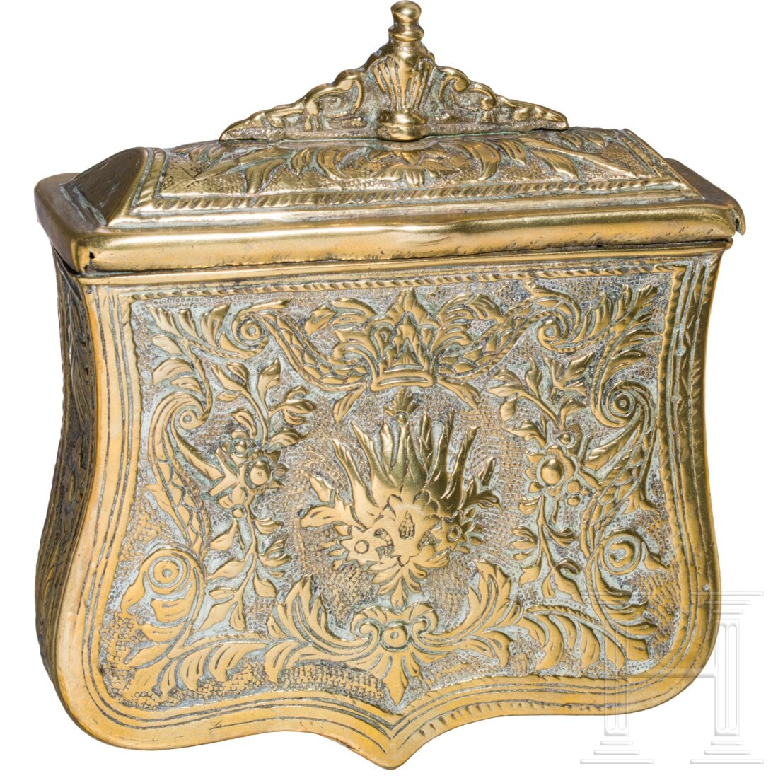 A brass cartridge box, Balkan Turkish, ca. 1800 (1 of 2)