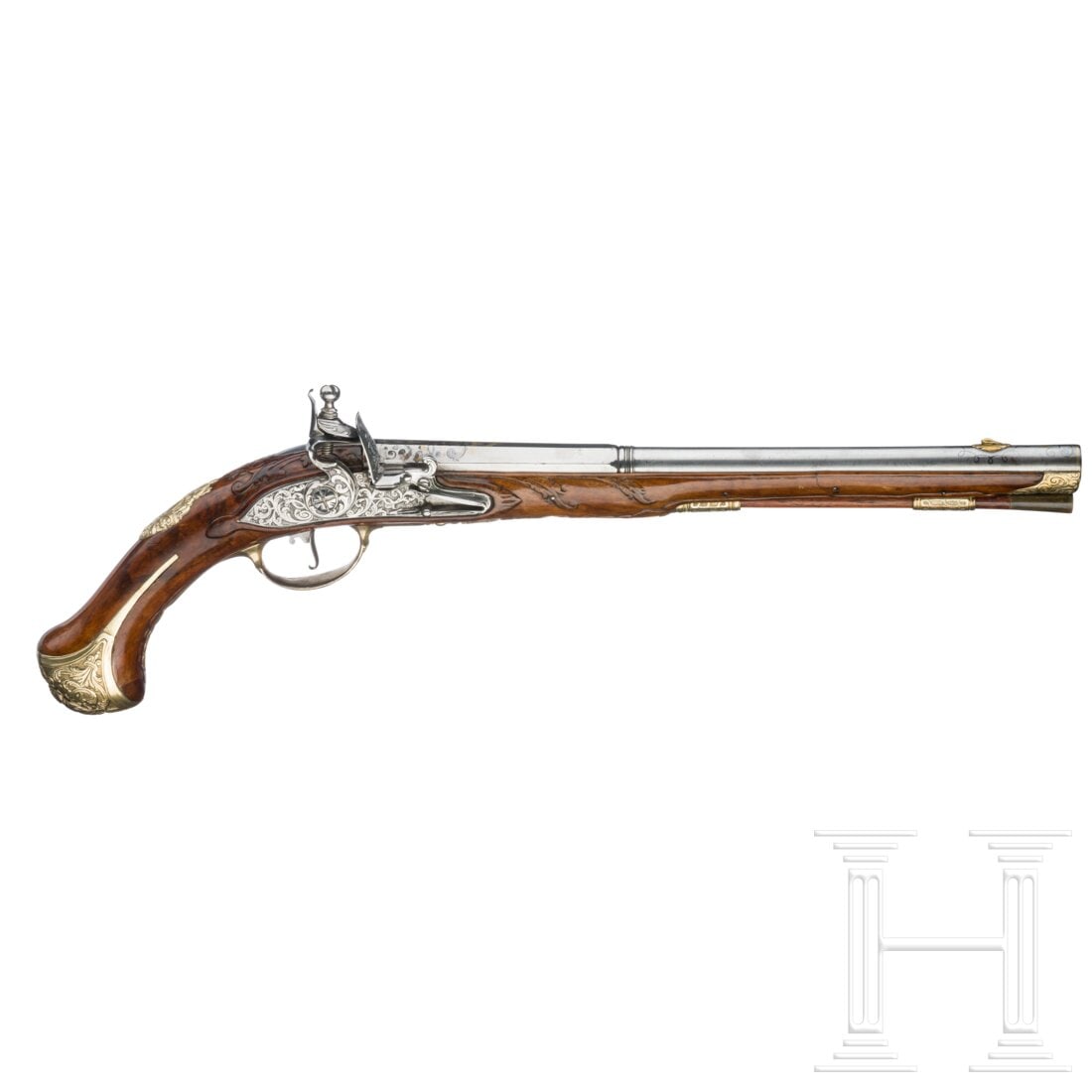 A long German flintlock pistol, ca. 1720 (1 of 5)