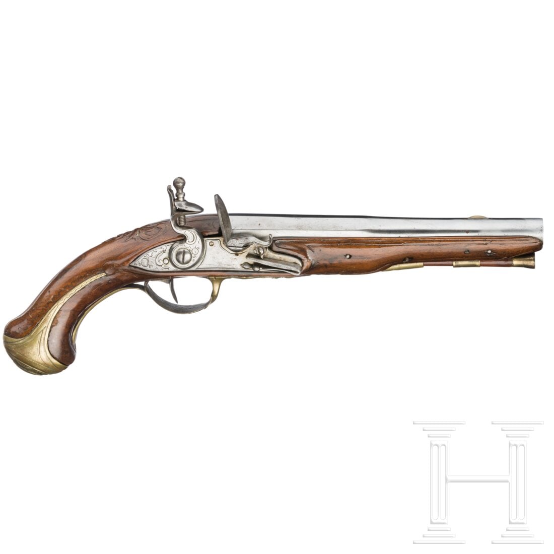 A flintlock pistol, France, circa 1750 (1 of 2)