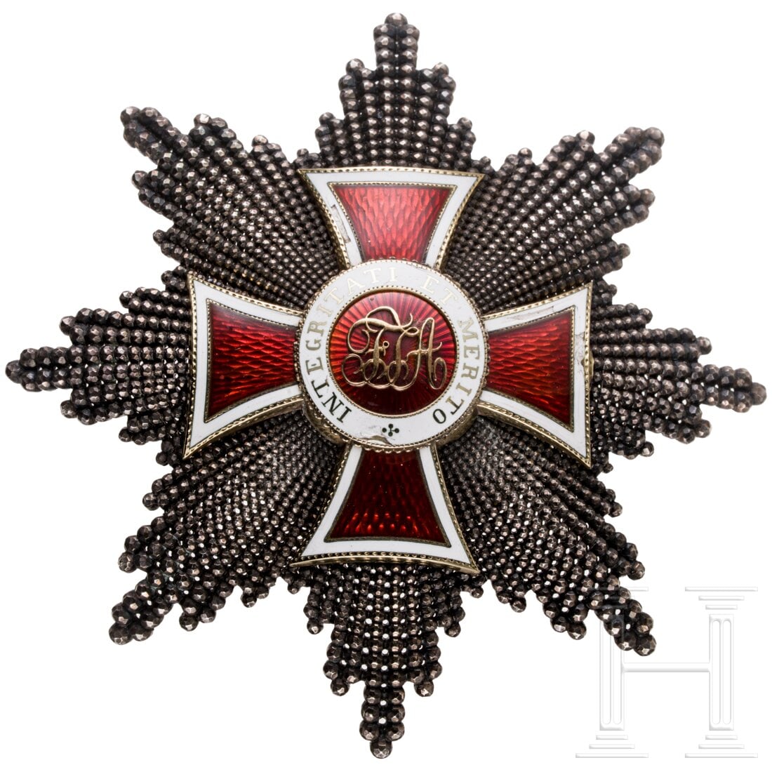 Order of Leopold, a Breast Star to the Grand Cross: Order of Leopold, a Breast Star to the Grand CrossThe star made of silver, the rays finely crafted with brilliant detail and openwork; the original pin has been removed and replaced with a large silve