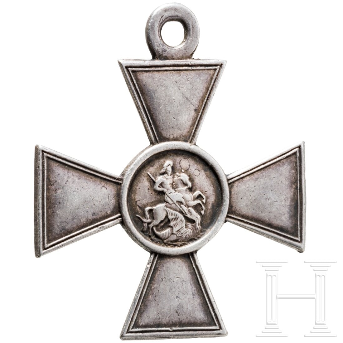 Russian St. George's Cross, 4th Class, Russo-Japanese War, circa 1905: Russian St. George's Cross, 4th Class, Russo-Japanese War, circa 1905Silber, rückseitig Trägernummer "147276". Guter Zustand. Gefreiter Glisky Mikhail - Ostsibirisches Pionierbataillon, 3. Kompanie,