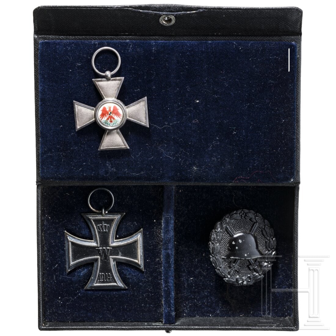 Decorations awarded to a Prussian officer, in a case (1 of 3)